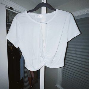 DNA Boutique White Cutout Tee